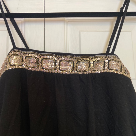 BLACK AND SEQUIN GOING OUT TOP - Picture 2 of 3